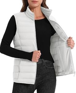 Gilet de sport d'hiver unisexe, veste matelassée, rembourrage en polyester, fermeture éclair, nylon, sans manches, toile enduite, imperméable, respirant - Product Image 2