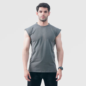 Vente en gros 100% coton débardeurs de gym pour hommes décontracté Fitness musculation gilet respirant haute qualité débardeurs - Product Image 1