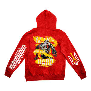 100% coton surdimensionné recadrée Boxy personnalisé hommes sweat à capuche d'hiver en détresse lavage à l'acide Streetwear brodé sweats à capuche de marque - Product Image 2