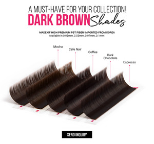 CharmLash Personnalisé Marque Privée En Gros Cachemire Brun Coréen PBT Cils En Fibre avec Emballage De Boîte De Cils De Couleur Unique - Product Image 3