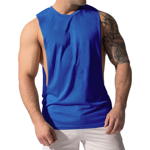Haute qualité hommes sans manches Muscle Stringer débardeur coupe ouvert gymnastique formation musculation gilets - Product Image 3