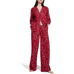 Nouveau luxe pyjama ensemble Satin soie pyjamas ensembles Couple vêtements de nuit famille pyjama amant nuit costume hommes et femmes décontracté maison vêtements - Product Image 2