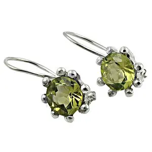 Pendientes de Plata 925 con Peridoto Verde para Mujer - Product Image 3