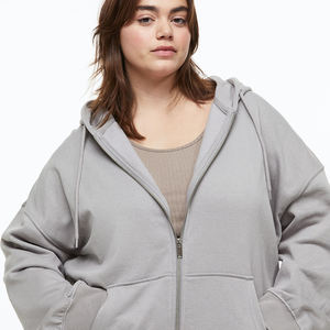 Sweats à capuche zippés en coton d'hiver Gsm personnalisés de haute qualité pour unisexe Logo imprimé brodé col à capuche Style décontracté - Product Image 2