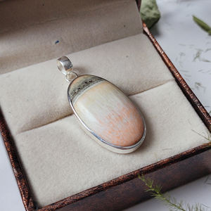 Colgante de piedras preciosas únicas de Plata de Ley 925 con piedra ovalada de celestobarita chapada en oro para la fabricación de collares de joyería de compromiso - Product Image 5