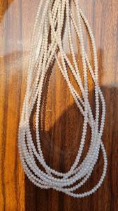 Cuentas facetadas de moissanita blanca de 2,50 MM con corte AAA, patrón redondo de 8mm para fabricación de joyas para Mangal Sutra y colgante de diamantes - Product Image 2