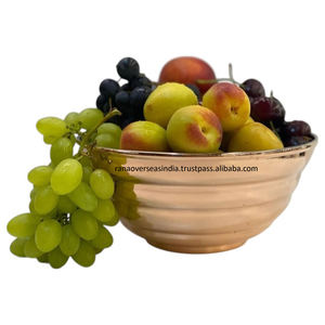 Bol à salade en cuivre de qualité supérieure bol de service décoratif pour fruits et légumes pièce maîtresse de table élégante et utilisation en cuisine - Product Image 1