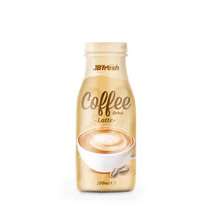 กาแฟลาเต้ 280 มล. ขวดแก้วกาแฟเวียดนามขายส่งราคาที่ดีที่สุดตัวอย่างฟรีเครื่องดื่มกาแฟฉลากส่วนตัว
