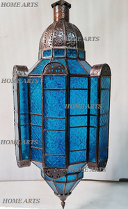 Lanterne suspendue de taille personnalisée de conception antique Lanterne en fer et en verre de la meilleure qualité de fabrication dans les arts à la maison - Product Image 6