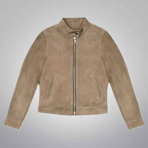 Chaqueta de Motociclista de Cuero Genuino Marrón Claro para Hombre, Diseño Cómodo y de Gran Venta, Transpirable, Resistente al Viento, con Forro de Piel de Oveja - Product Image 3