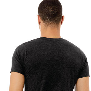 T-shirt unisexe gris foncé chiné à manches courtes 52% Airlume Cotton 48% Polyester 32 Single 4.2 oz Formal Style - Product Image 6