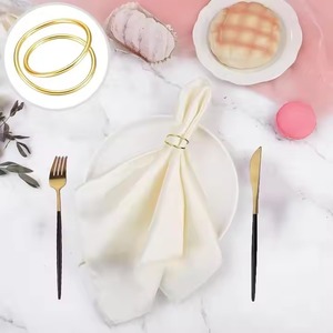 Servilletero de plata simple para Decoración de mesa elegante, eventos de boda, fiestas, Hotel, comedor, servilleta minimalista con acento - Product Image 4