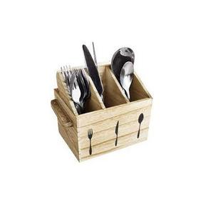 Petite Table porte-couverts décoratif Caddy vente en gros fabricant Custo barre décorative en bois Caddy export - Product Image 1