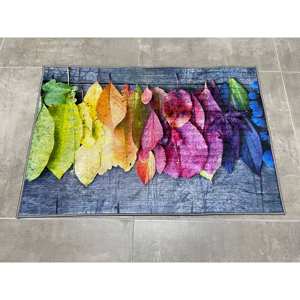 Alfombra de Hojas Coloridas: Decoración Otoñal, Alfombra Antideslizante, con Pelo Suave - Product Image 1