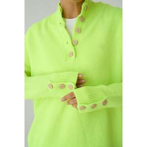 เสื้อสเวตเตอร์สีเขียวเข้มนีออน 10 กระดุม - Product Image 3