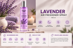 Deodorante Spray alla Lavanda 100ml con Etichetta Privata OEM |   Spray Profumato per Ambienti Istantaneo |   Spagna UE - Product Image 3