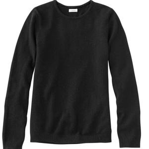 Pull-over femme en tricot plat uni de qualité supérieure, anti-froissement, col rond, manches longues, coton/nylon, automne-hiver - Product Image 4