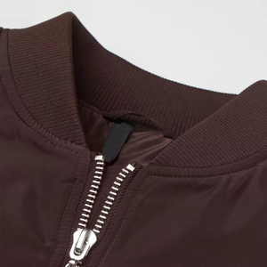 Chaquetas Bomber Ligeras para Mujer al por Mayor, Diseño de Primera Calidad, Color Sólido, Largas y Transpirables para la Temporada de Invierno, Servicio OEM - Product Image 6