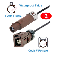 Câble Fakra étanche noir, connecteur Fakra F mâle-femelle avec fixation, faisceau de câbles de raccordement Fakra BEVOTOP, câble automobile
