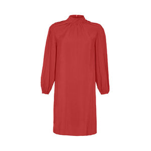 Blusa Larga con Cuello de Gasa con Volantes, Estilo Casual para Oficina, con Botones para Mujer - Product Image 1