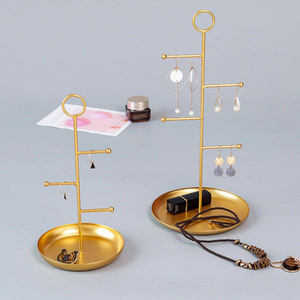 Design attrayant Vintage nouveauté porte-bijoux en métal taille personnalisée or noir fini maison maquillage accessoires décors de mariage - Product Image 3