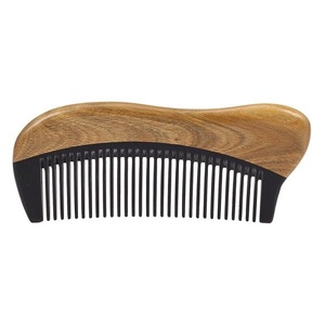 หวีซี่เล็กทำจากไม้หวีผมทำจากไม้จันทน์สีเขียวธรรมชาติใส่สบายทำจากไม้ - Product Image 1