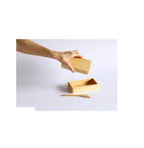 Beurrier en bois avec couvercle Beurrier avec petite taille et forme carrée et au meilleur prix Outils à fromage - Product Image 3