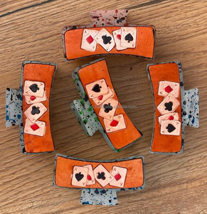 มาใหม่ล่าสุดร้อนขายสไตล์ตะวันตกทําด้วยมือเครื่องมือแกะสลักหนังผมกรงเล็บคลิปหนังกรงเล็บอุปกรณ์เสริมผมสําหรับผู้หญิง - Product Image 2