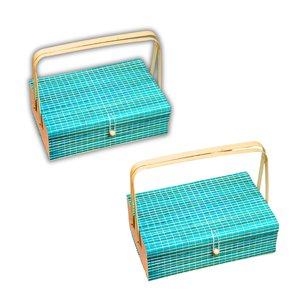 PANIER CADEAU EN BAMBOU UNIQUE PANIER DE FRUITS avec couvercle et poignées Parfait pour les cadeaux d'entreprise Décoration intérieure Artisanat du Viet Nam - Product Image 1