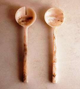 Juego de servir ensalada de madera y resina epoxi hecho a mano de Color azul, Juego de 2 servidores de ensalada de 10 pulgadas, producto indio hecho a mano - Product Image 6