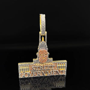 Pendentif Hip Hop personnalisé tendance chrétien serti de diamants - Product Image 1