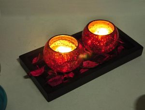 Luxury Glass Votive & <b>Tealight</b> <b>Candle</b> <b>Holder</b> Handcrafted Mosaic Design New Artisan Aura Home Decor for Christmas & Weddings - Product Image 2