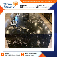 100% comptoir de cuisine en granit noir titane de qualité véritable taille personnalisée granit de Design moderne de Style lavé au feu lisse