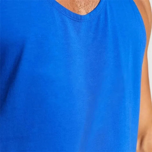 Camiseta sin Mangas Azul para Hombre, Cuello en V, Tejida, Color Sólido, Transpirable, Estilo Casual, Mejor Calidad - Product Image 5