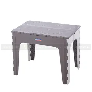 Двухцветный складной пластиковый стол ходь Тан, милый серый и белый, лучший производитель, пластиковый складной стол высокого качества, горячая распродажа