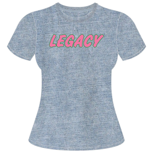 T-shirt Denim Legacy, vêtements de sororité grecque, t-shirt rose et vert pour femmes, sororité universitaire, style décontracté, vêtements grecs, t-shirt de sororité - Product Image 3