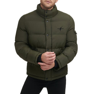 Chaqueta de Invierno Acolchada para Hombre de Alta Calidad al por Mayor, con Cuello Alto, Tela de Lona, Impermeable y Resistente al Viento, Rellena de Algodón - Product Image 3