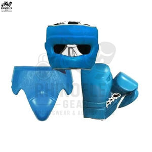 Ensembles de Sparring professionnel de style Entraînement en plein air et équipement de Sparring avec gants en cuir Couvre-chef Ensembles de Sparring Protège-aine - Product Image 3