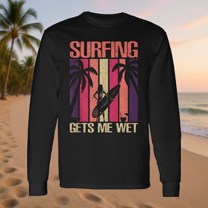 T-shirt à manches longues avec citation sur le surf et humour des surfeurs, produit promotionnel - Product Image 3