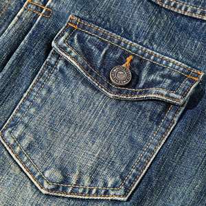 Veste en jean personnalisée pour homme, hiver, écologique, respirante, imperméable, coupe-vent, 100% coton, tricotée, lavée, haute qualité - Product Image 4