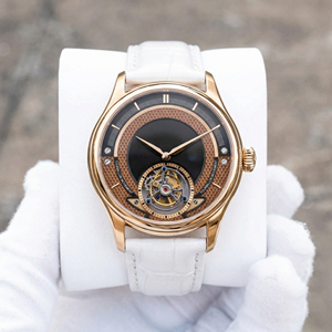 นาฬิกาตูร์บิญองกลไกหรูหรา หน้าปัดสีเทาแบบฮอบเนล สแตนเลสสตีล 316L กันน้ำ สายหนัง นาฬิกาข้อมือสำหรับนักธุรกิจ รับผลิตแบบ OEM ODM - Product Image 3