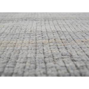 Tapis en laine noué à la main AKWL-1691, motif patchwork gris et noir, pour salon, entrée, couloir, forme puzzle rectangulaire - Product Image 3