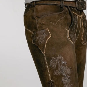 Auténticos Premium 100% cuero Lederhosen Bavarian Shorts Elegant Trachten Wears High Street Style Precio al por mayor - Product Image 5