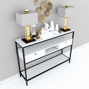 Modern/Classic 3-Tier <b>Entry</b> Villa/Hotel/Bedroom <b>Console</b> <b>Table</b> with Iron Drawers-CST015 - Product Image 1