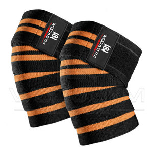Hot Sale Products Top Quality Custom Made Design Weightlifting And Powerlifting Gym Fitness Latest Arrival <b>Knee</b> Wraps - Product Image 5