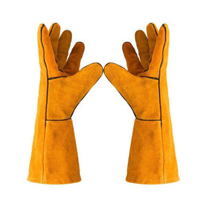 Gants de soudage en cuir de vachette à doigt complet à prix abordable poignées confortables et résistantes gants de soudage de protection tendance - Product Image 1