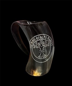 Authentique gobelet à boire en corne de buffle |   Articles de bar et de café pour la maison - Product Image 3