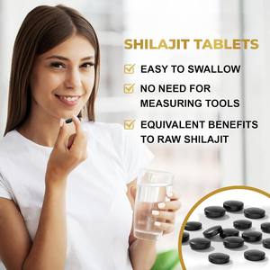 100% Pure Himalayan Shilajit <b>Tablets</b> Supplement Rich in Fulvic Acid & 85+ Trace Minerals <b>for</b> Men & Women Energy & Immune System - Product Image 2