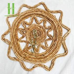 New Products <b>Round</b> Water Hyacinth Placemats Braided Plait Variety of Sizes Custom <b>Table</b> Decorations for Wedding From Vietnam - Product Image 3
