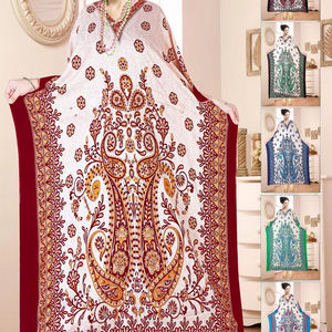 Vente chaude de haute qualité africaine de grande taille en vrac soie imprimé caftans de luxe de marque soie femmes africaines vêtements - Product Image 3